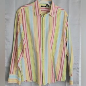 Cezani Shirt, Size L Buttondown, Cotton, Colorful